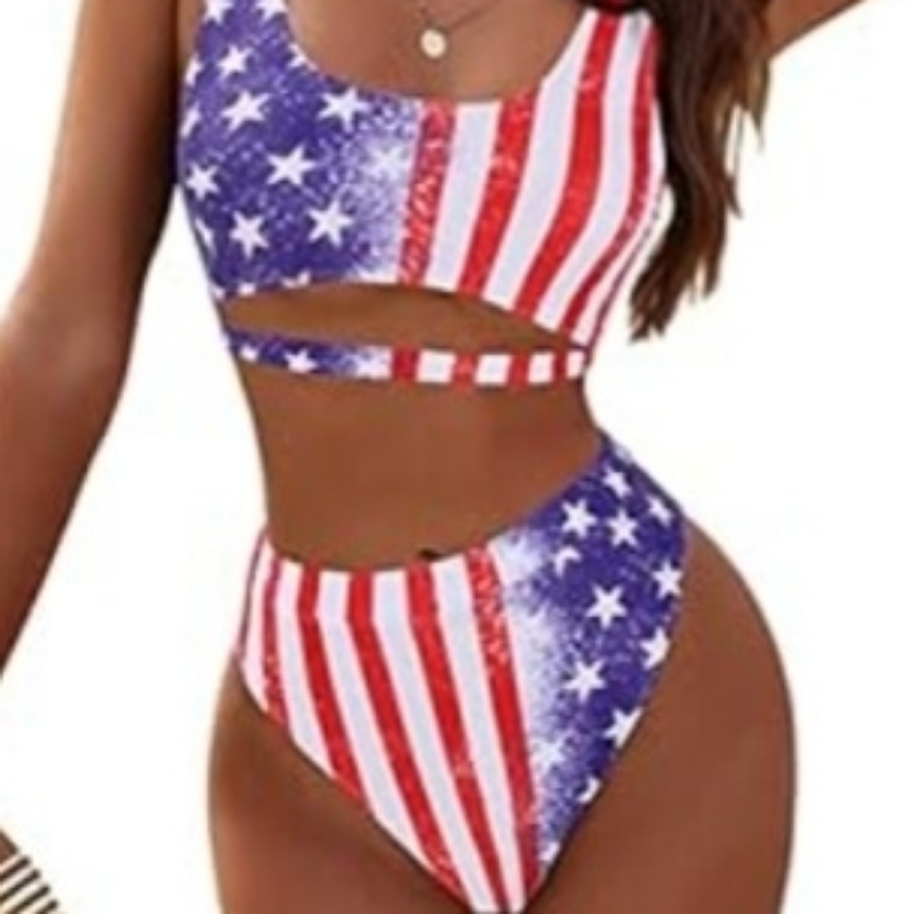 Women's Patriotic Cutout Swimsuit From Blooming Jelly